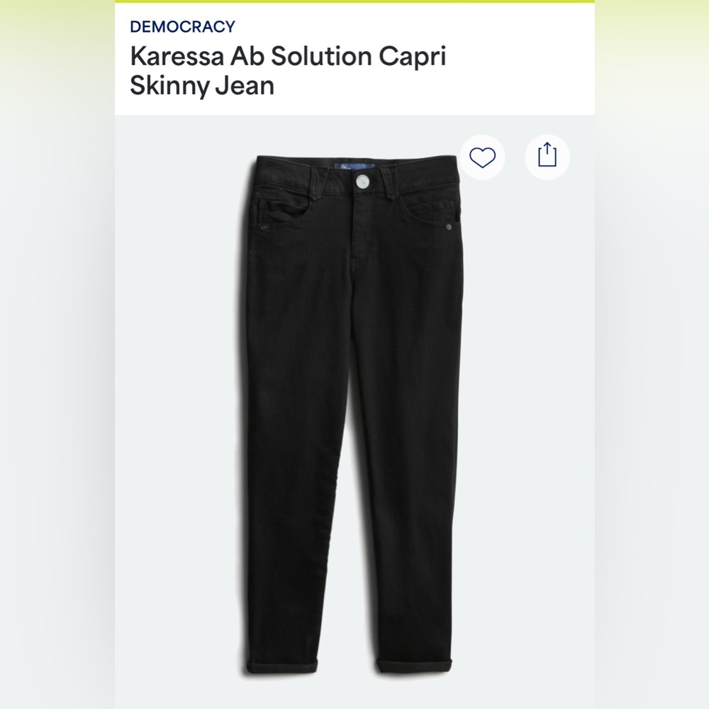 Democracy Ab Solution Capri Jeans - Classic Blue